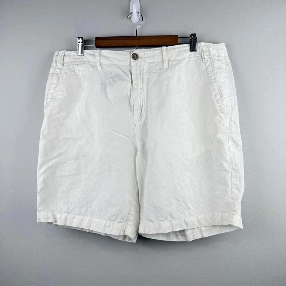Polo Ralph Lauren Mens Linen Blend Shorts 36 Classic Fit Old Money Yacht Club